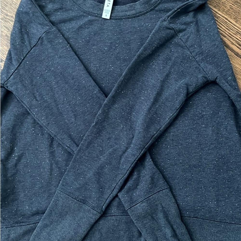 Athleta Black Speckled Sweatshirt